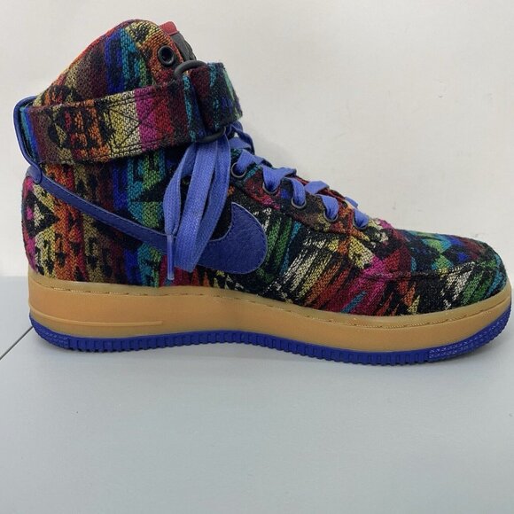 Nike Pendleton Wool Air Force 1 One NikeID Sneakers Aztec Colorful Mens 6.5 - Picture 10 of 16